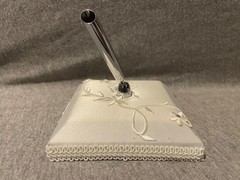 Cathy’s Concepts 3 Piece Wedding Bridal Set Guest Book Pen Holder & Ring Pillow