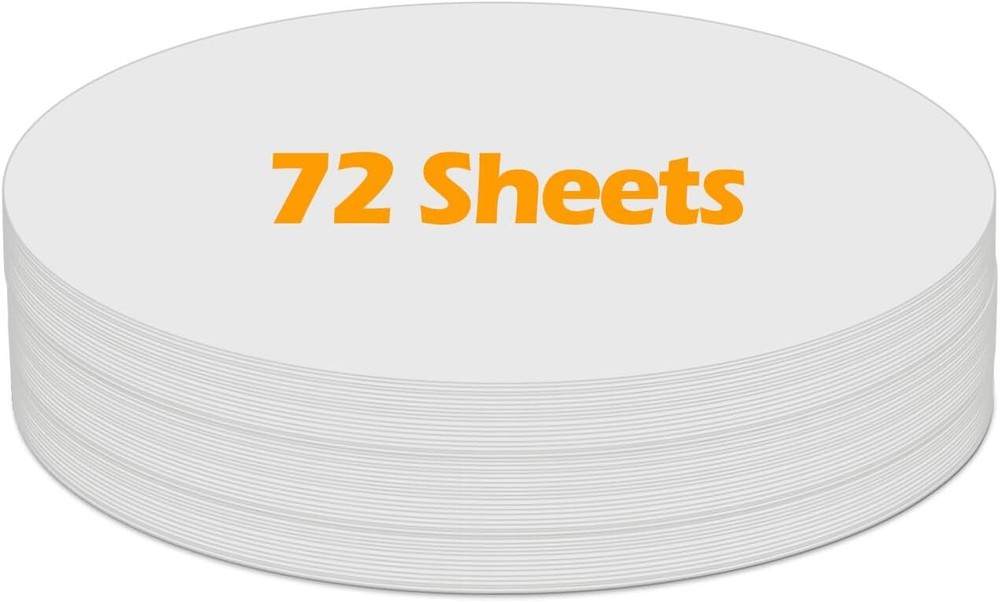 White Cardstock Paper Circles for Kids Arts and Crafts, Thick 6 inches,