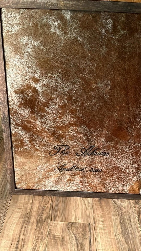 Personalized Unity Branding Signs. Made with Real Genuine USA Cowhide. Custom