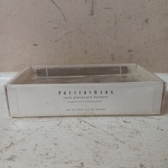 Pottery Barn Rock Place Card Holders – Set Of 4- With Grease Pen Open Box Stone