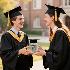 6 Sets 2026 Graduation Centerpieces for Tables, Mason Jar Centerpieces with Grad