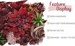 Burgundy Wedding Arch Flowers & Drapes Kit – 4 Piece Floral Decor Set