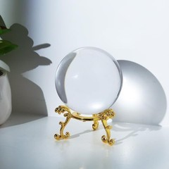 Crystal Ball – 60mm Solid Glass Photography Magic Ball with Golden Clear