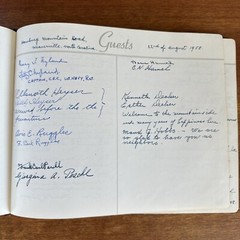Samuel Ward Genuine Leather 1958 to 1984 Guest Book Weaverville, North Carolina