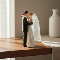 Bride and Groom Cake Topper Detailed Craftsmanship Wedding Cake Topper