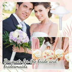 7 Pcs Floral Bouquet Holder Kit – Foam Handle for Wedding DIY Flower Arrangement