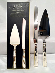 Lenox Adorn 13″ Cake Knife & Server Set American By Design NEW IN BOX Wedding
