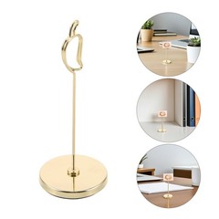 Elegant Golden Wire Table Number Holder with Stable Design for Home and Party