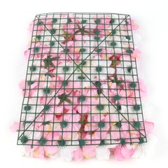 12-Pack Artificial Flower Wall Panels 24″ x 16″ Pink&Yellow&White Wedding Decor