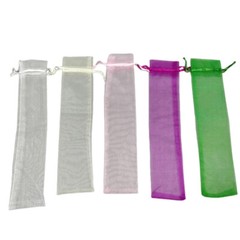 50PCS Organza Wedding Fan Bag Drawstring Candy Organizer Party Favor Gift Bag.