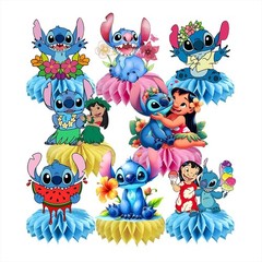 8Pcs Stitch Table Centerpiece Double Side Design 39 inches x 60 inches, Blue