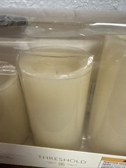 Threshold LED Pillar Candle Set 3pk 6in H X 2.95 Cream Color Black Wick