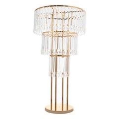 3-Tier Clear Gold Wedding Flower Stand Acrylic Iron Floor/Tabletop