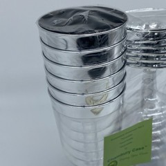 12 Plastic SILVER Rimmed CLEAR WINE GLASSES CUPS Disposable Party Home