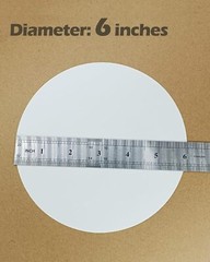 White Cardstock Paper Circles for Kids Arts and Crafts, Thick 6 inches,