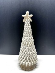 SEASHELL Topiary Tree Starfish Centerpiece Shore Ocean Shell Beach 13″