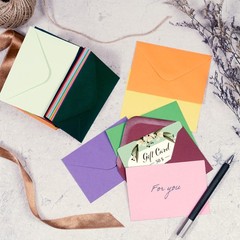 Gift Card Envelopes – 160-Count Mini Envelopes, 4 x 2.7 Inches, 16 Colors
