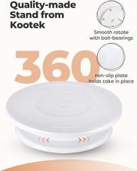 Cake Turntable 11 Inch Rotating Spinner Stand for Decorating and Display