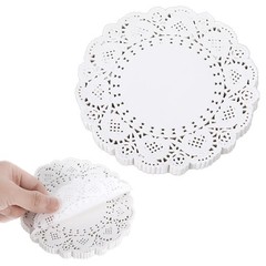 Doilies 5.5 Inch 100 Pcs White Round 5.51 × inches / 14 × 14 cm,