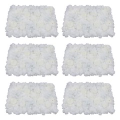 6Pcs Artificial Flower Wall Panels Floral Silk Rose Wall Wedding Backdrop Decor