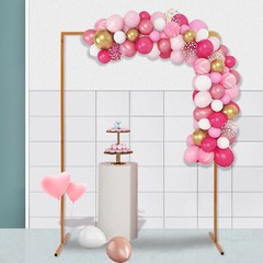 Wedding Arch Rack Rectangular Flower Decor Frame Stand Gold Metal Party Backdrop