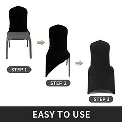 pcs Stretch Spandex Chair Cover for Wedding Party Dining Banquet Event 12 Black