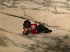 Vintage Cake Topper Boy on a Phone Small Figure 2″ x 2.5”