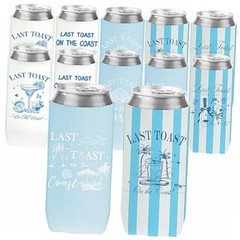 Last Toast On The Coast Bachelorette Can Coolers – 12 Pcs Bachelorette Slim