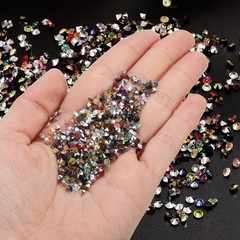 14000Pcs Acrylic Wedding Table Diamonds 3mm Crystals Gems Olive Green AB