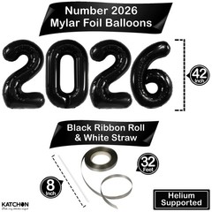 Black 2026 Balloons 42 Inch, Giant – Graduation Large, 42