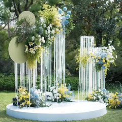 White Pearl Garland Strand,2.5mm Crystal Beads Faux Bead Spool Rope for Wedding