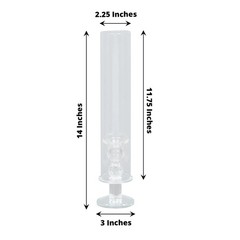 2 Clear 14″ Crystal Hurricane Taper Candle Holders Cylinder Glass Shades Party