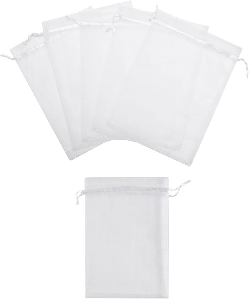 50 Pcs 6×9 Inches Wedding Party Favor Gift Bag Drawstring Organza Bags