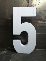 Polystyrene Number 50cm Birthday Anniversary Party Digit Letter Table Decoration 3D