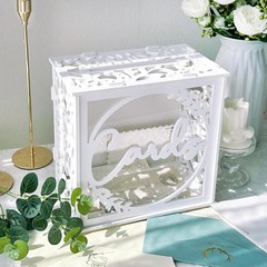 Wedding invitation box, wedding banquet, PVC material, with acrylic window