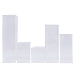 Modern 5x Transparent Acrylic Clear Flower Stand Box Display Rack Wedding Decor~