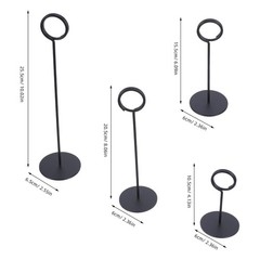 4Pcs Black Wedding Table Card Holders with Easy Maintenance and Sturdy Design