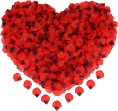 2000 PCS Fake Rose Petals, Artificial Red-Black Flower Petals for Wedding Propos