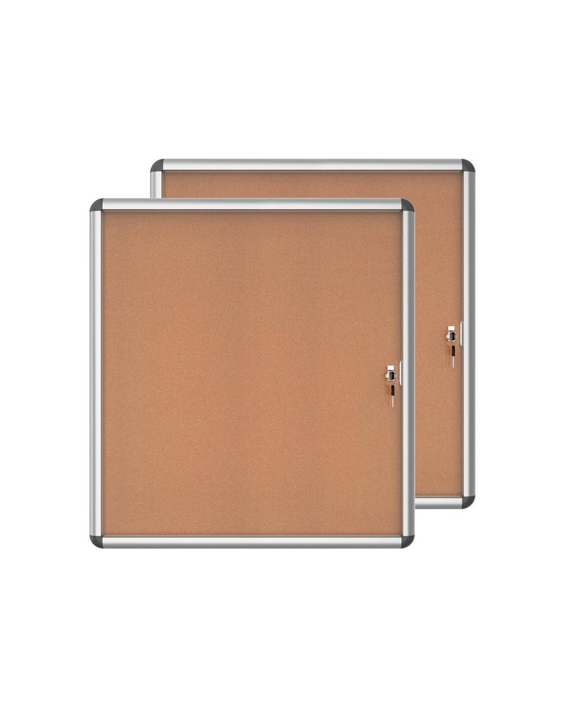 Mifuro 2 Pack 28″x26″ Enclosed Bulletin Board, Lockable Weather-Resistant Alu…