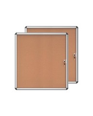 Mifuro 2 Pack 28″x26″ Enclosed Bulletin Board, Lockable Weather-Resistant Alu…