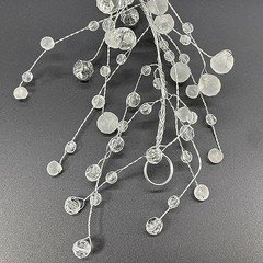 192″ Acrylic Crystal Diamond Garland – Frosted & Cut Beaded Glitter String (Set