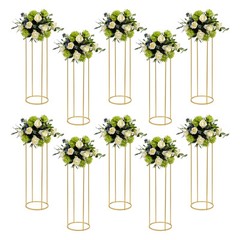 Gold Metal Flower Stand 35 × 100 cm Pack Of 10 Wedding Table Centerpieces