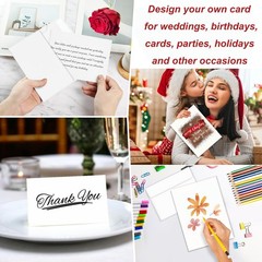 Blank Cards and Envelopes 4×6, 25 Pack White 4.25 x 6.25 inches,
