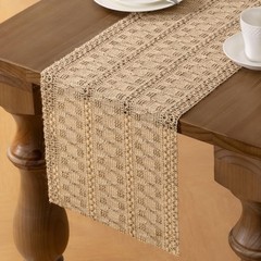 MLMW Boho Table Runner 72 inches Farmhouse Rustic Vintage Home Decor Burlap D…