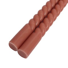 DUSTY ROSE 12 Spiral 11″ Long Unscented Premium Wax Taper CANDLES Party