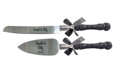 Personalized Engraved Wedding Cake Knife Server Set, Wedding Table Decor