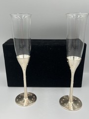 Wedding Toasting Flutes THINGS REMEMBERED Set of 2 Flutes Glamour Elegant