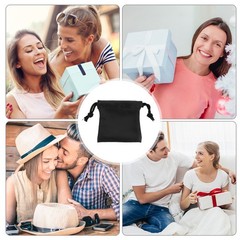 6 Pcs PU Jewelry Storage Bag Packaging Drawstring Pockets Bags