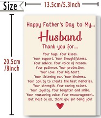Funny Fathers Day Card Gift from Wife, Sweet Fathers Day Cards for Husband, T…