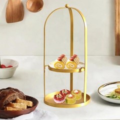 2 Tier Cake Stand Cupcake Tower Sturdy Exhibition Stand Storage Organizer Rack